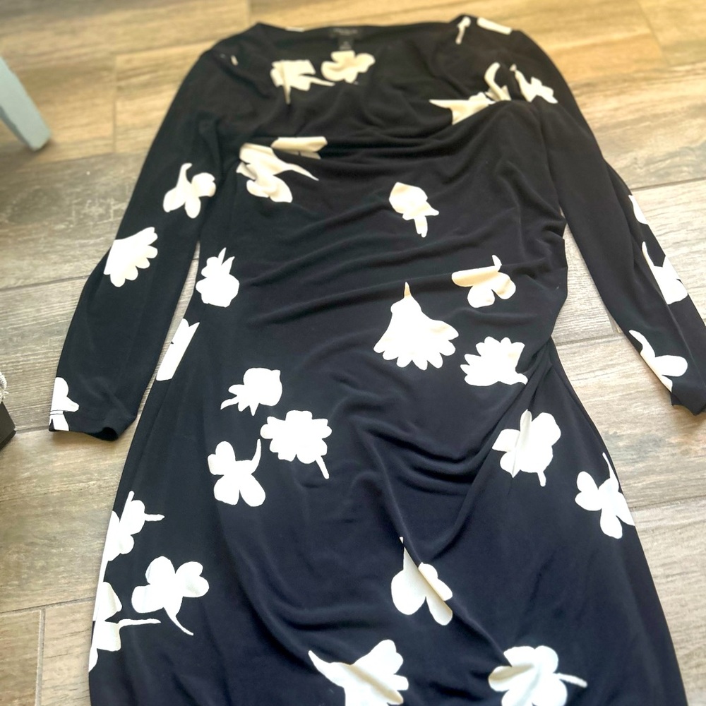 |NEW| Ann Taylor Factory black and white long flowery dress 🌼 great for church